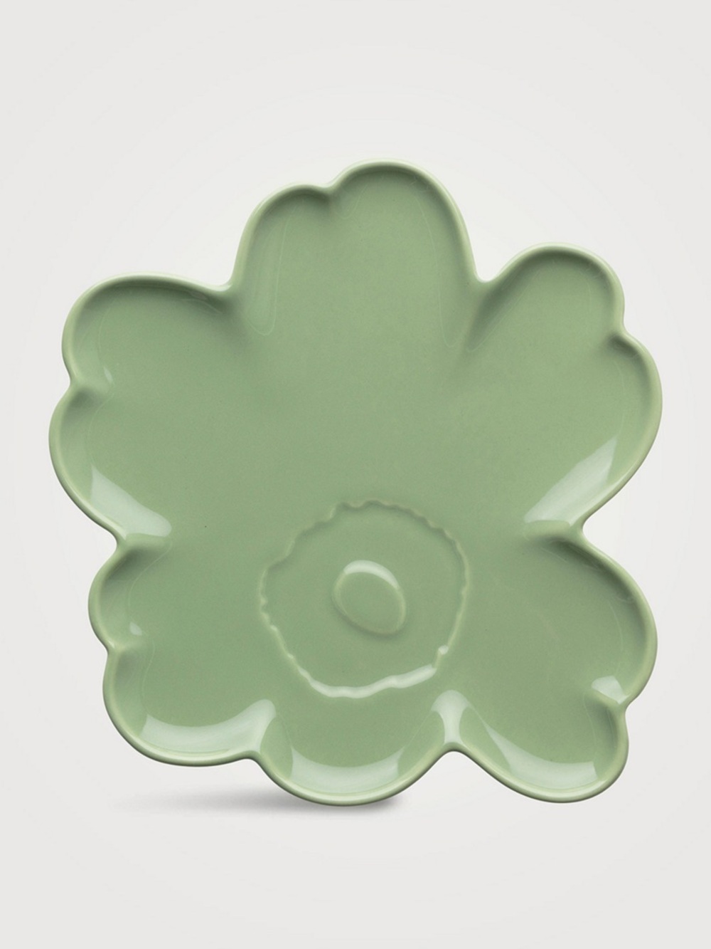 Marimekko Unikko Plate 20 cm Light Green Flower Plate